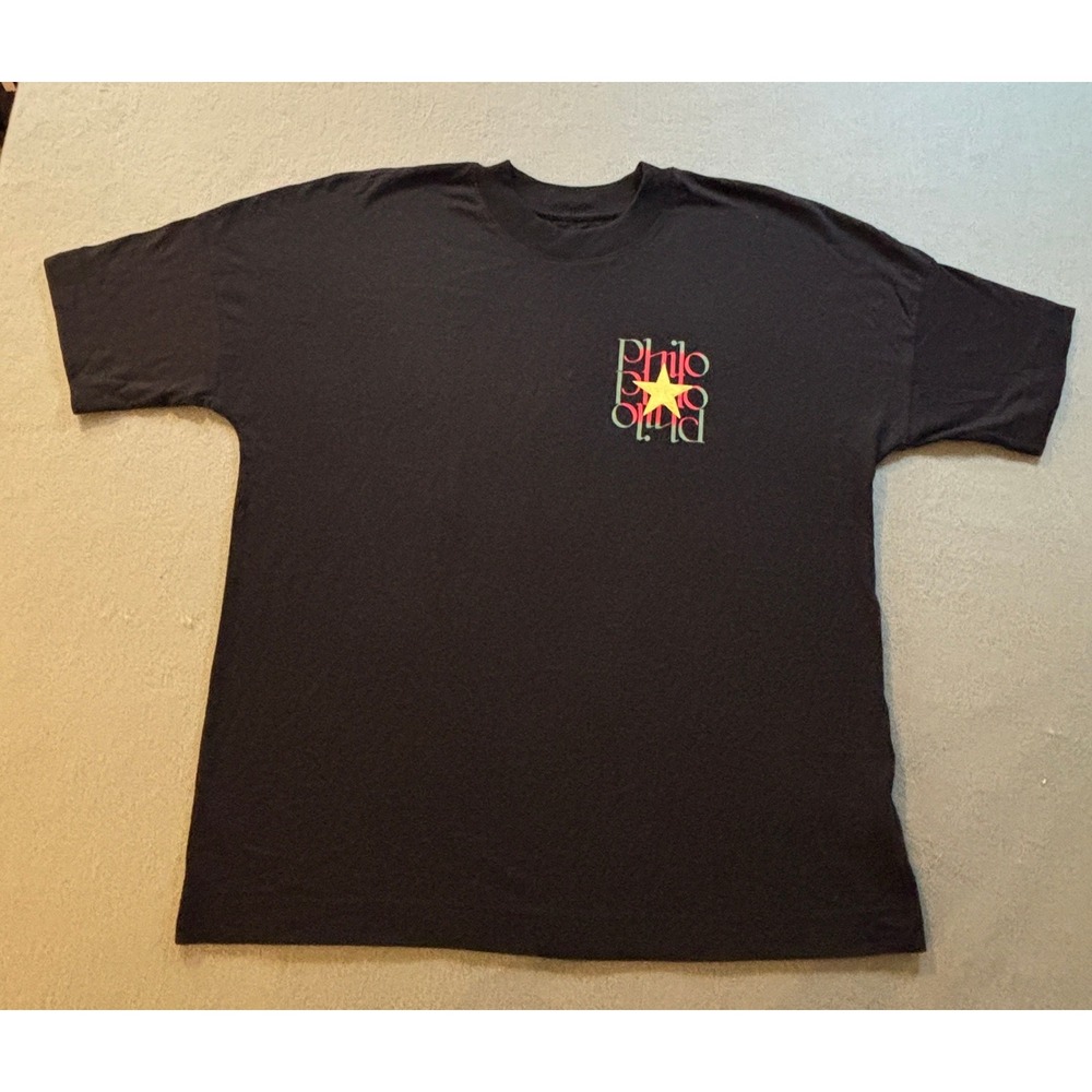 Philo Mars Volta Drummer Mens XL Black Organic Cotton Fair Trade Shirt NWOT